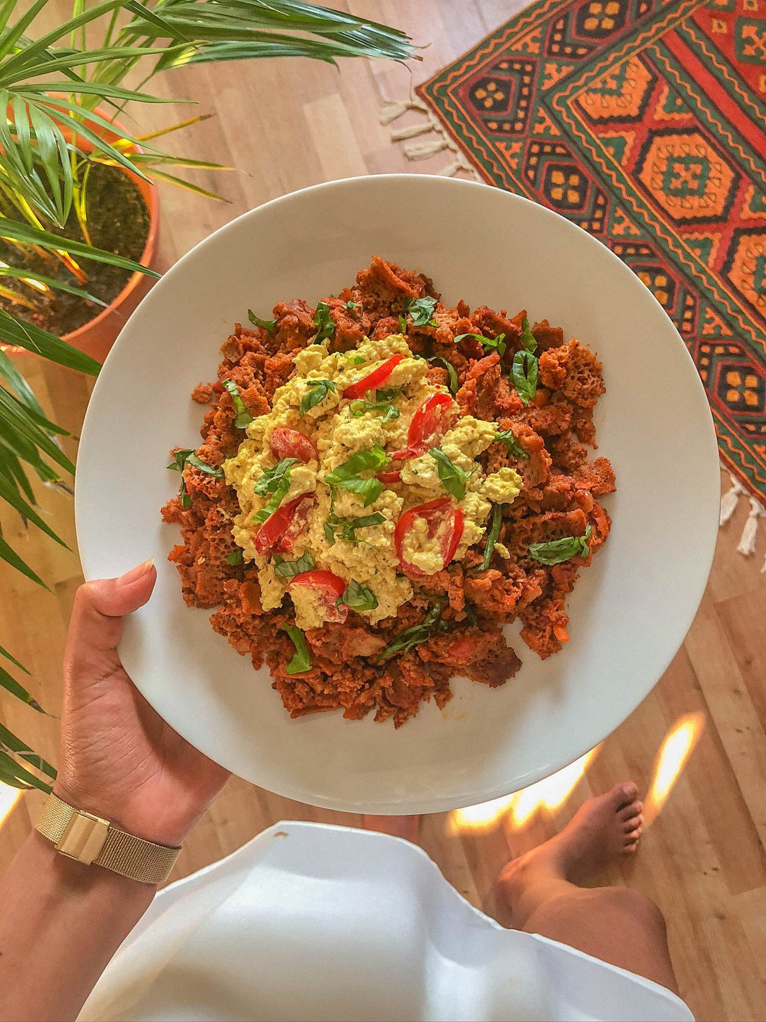 Spicy Ethiopian Tofu Scramble (with Mitmita & Korerima)
